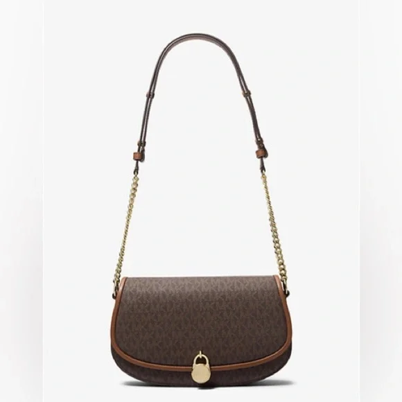 MICHAEL KORS MILA SMALL SIGNATURE LOGO CROSSBODY BAG NWT - Picture 2 of 8